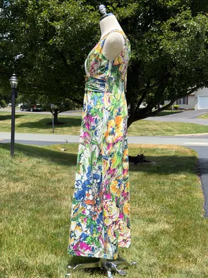 NEW Jonathan Martin Floral Maxi Dress 6 Resort Cruise Autumn Wedding Guest Dress thumbnail 11