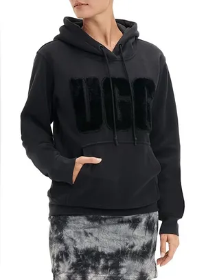 UGG Fuzzy Logo Hoodie for Women Size Small thumbnail 1