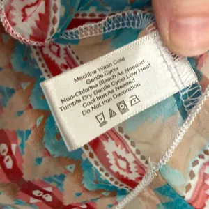 Boston Proper Women’s XS Aztec Patterned Tie Front Blouse Top Lightweight thumbnail 3