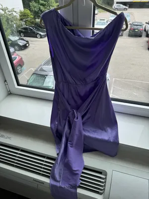 Purple satin dress Size M thumbnail 2