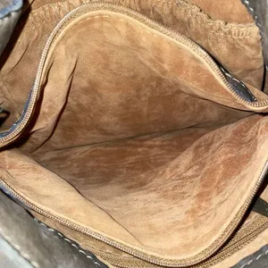 Patricia Nash Bohemian Style Italian Leather Bucket‎ Handbag Brown thumbnail 4