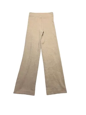 ✨White Fox Knit Flare Pants Tan High Rise Lounge‎ Wide Leg Small✨ thumbnail 6