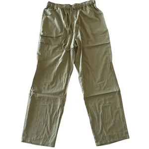 Women's Olive Green with Black Edging Silky Two Piece Scrub Set Size XL #260641 thumbnail 7