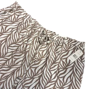 SOHO Apparel Womens Shorts 2X NWT Pockets Brown Cream Tropical Summer Beachy thumbnail 3