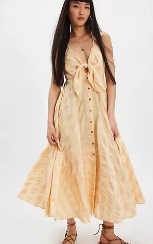 Free People Via Midi Dress Size Xs Msrp $128.00 Nwt thumbnail 1