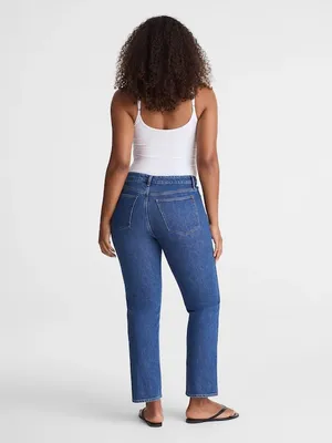 Madewell The Curvy Longline Straight Crop Jeans in Marina Blue Wash NWT Size 29 thumbnail 3
