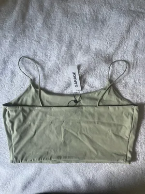 Garage Cropped Tank Top Green thumbnail 2