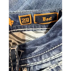 Rock Revival Jeans Coe Bootcut Embellished Women's 29 Blue Denim Y2K Cotton thumbnail 4