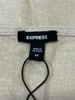 Express Summer-Blend Linen Square Neck‎ Tank Cream Size Medium NWT thumbnail 4