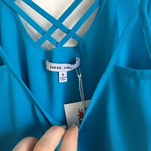 Naked Zebra Blue summer top thumbnail 3