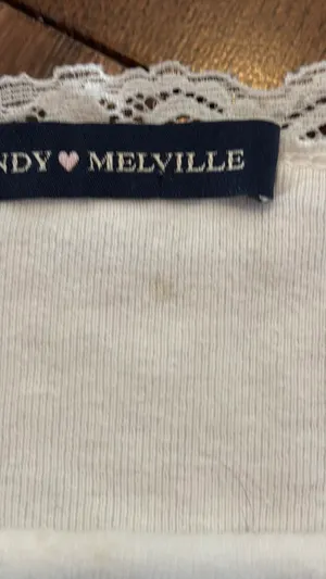 Brandy Melville Tank White Lace Crop thumbnail 2