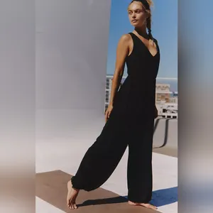 NWT Free People Breezy Day One Piece in Black. Size Small thumbnail 3