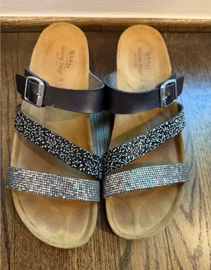 SPRING STEP ARENALL SANDALS Black Strappy Women's Sz 40 US Sz 9 thumbnail 1