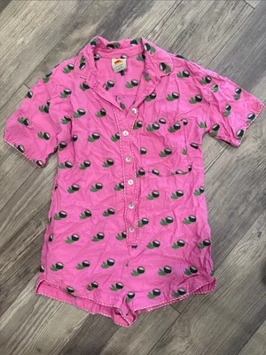 Farm Rio Cross stitch Coconut Romper size‎ medium thumbnail 3