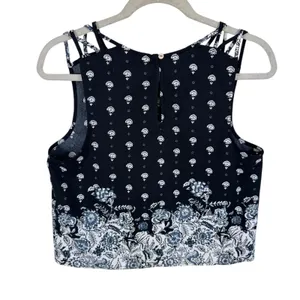 Abercrombie & Fitch Floral Cropped Strappy Lightweight Tank Blouse Size Medium‎ thumbnail 2