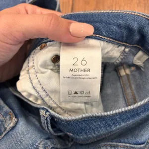 MOTHER Size 26 The Insider Crop Step Fray Jeans Hey Sun Wash Raw Hem High Rise thumbnail 7