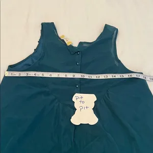 Altar'd State size small teal sleeveless lace and ruffles sheer A line dress EUC thumbnail 11