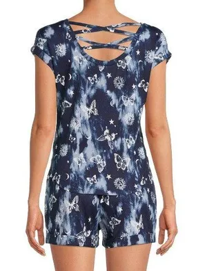 No Boundaries Butterfly Print Active Shorts Set thumbnail 2
