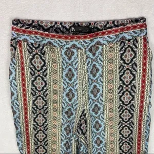 Zara Multicolored Printed Lightweight High‎ Rise Straight Leg Pant thumbnail 3