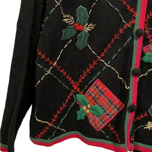 Holiday Vintage 90s Presents & Mistletoe Christmas Ugly Sweater thumbnail 4