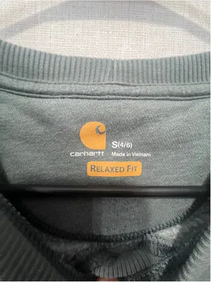 Carhartt Olive Green Relaxed Fit Pullover Crewneck Sweatshirt thumbnail 3
