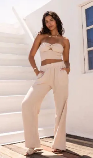Linen Pants Tan thumbnail 1