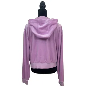 Avia Women's Plus XXL 20 Lavender Purple Y2K Velour Full Zip Hooded Sweatshirt thumbnail 2
