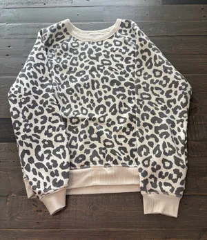 Grayson Threads Leopard Print Sweatshirt Jogger Set M/L Animal Print Lounge thumbnail 2