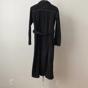 Rampage S Black Corduroy Maxi Dress Button Front Long Sleeve Belted Y2K‎ Grunge thumbnail 5