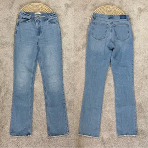 Abercrombie & Fitch The 90s Slim Straight Ultra High Rise Criss Cross 28/6L thumbnail 2
