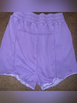 Free People Movement All Star Solid Sweat shorts XS washed super berry purple thumbnail 5