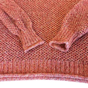 Faherty Saulsalito Sweater Cotton Open Knit Womens Size XS Pink thumbnail 4