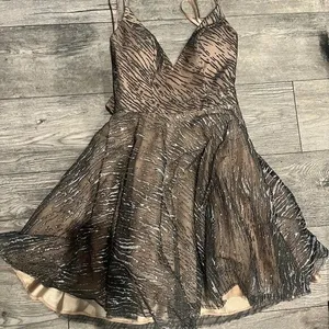 Jovani Womens Dress Size 00 Prom Sweet 16 Evening Dress Cocktail V‎ Neck thumbnail 1