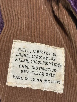 Vintage Braetan Purple Corduroy Bomber Jacket with Tan Collar thumbnail 5