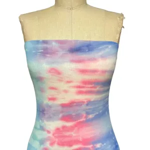 Superdown Morgan‎ Strapless Mini Dress Blue Pink Tie Dye Size XS thumbnail 4