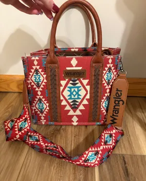 Aztec Maroon Wrangler Purse  thumbnail 1