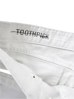 J. Crew 8" Toothpick Denim Ankle Jean in White Wash Size 27 thumbnail 7