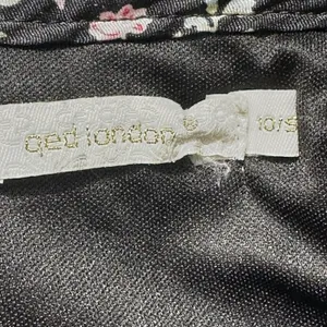 QED London Mini Dress Womens S Black‎ Floral Mesh Panelled Sleeveless Fit Flare thumbnail 11