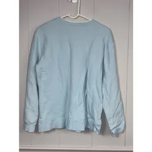 Vintage Christmas Snowman Blue Pullover Top Medium Grandmacore Winter Holiday thumbnail 2