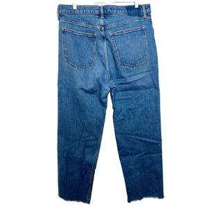 Abercrombie & Fitch 90s Relaxed High Rise Straight Leg Blue Jeans Womens 32 14 R thumbnail 2