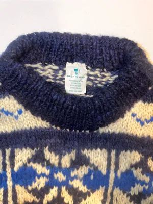Awesome Vintage 1980s Indian Weavings Ecuadorian Wool Sweater thumbnail 5