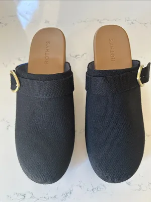Rothy’s The Buckle Clog, Black, Size 12, New stickers in bottom. No box thumbnail 4