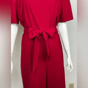 Alex Marie Deep Red Wide-Leg Women's Jumpsuit Size XL. J-18 thumbnail 7