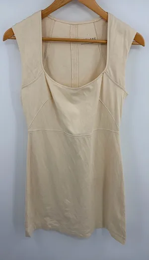 Everlane 90’s scoop neck cotton cream mini dress women’s S nautical minimalist thumbnail 1