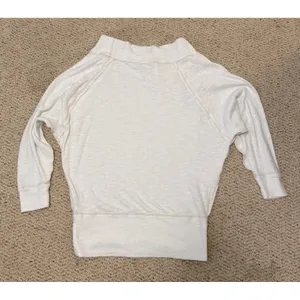 We The Free Free People Cream Off Shoulder Batwing Pullover Top Medium thumbnail 4