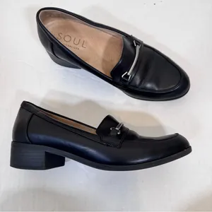 Naturalizer Soul Black Faux Leather Loafers Womens 7.5 Preppy Flats Comfort Shoe thumbnail 11