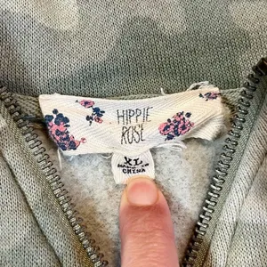 Hippie Rose Camouflage Zip Sweatshirt XL thumbnail 8