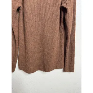 Everlane 100% Cashmere Rib Round Crew Sweater Womans M Brown Relaxed thumbnail 8