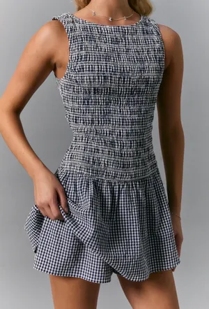 Le lis Navy blue romper thumbnail 3