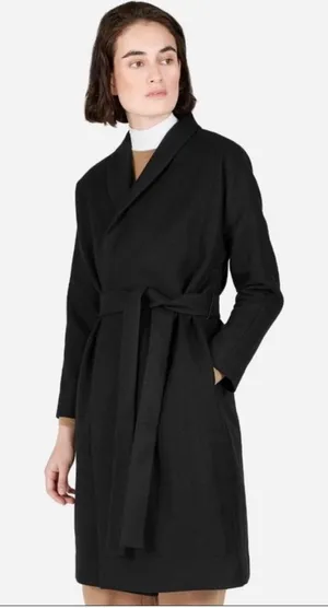 Everlane Wrapped Belt Wool Blend Coat thumbnail 1